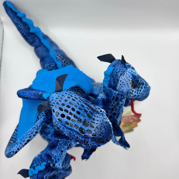 Folkmanis 3 Headed Dragon Hand Puppet 5 Finger Blue 15” Interactive Toy - Picture 3 of 11